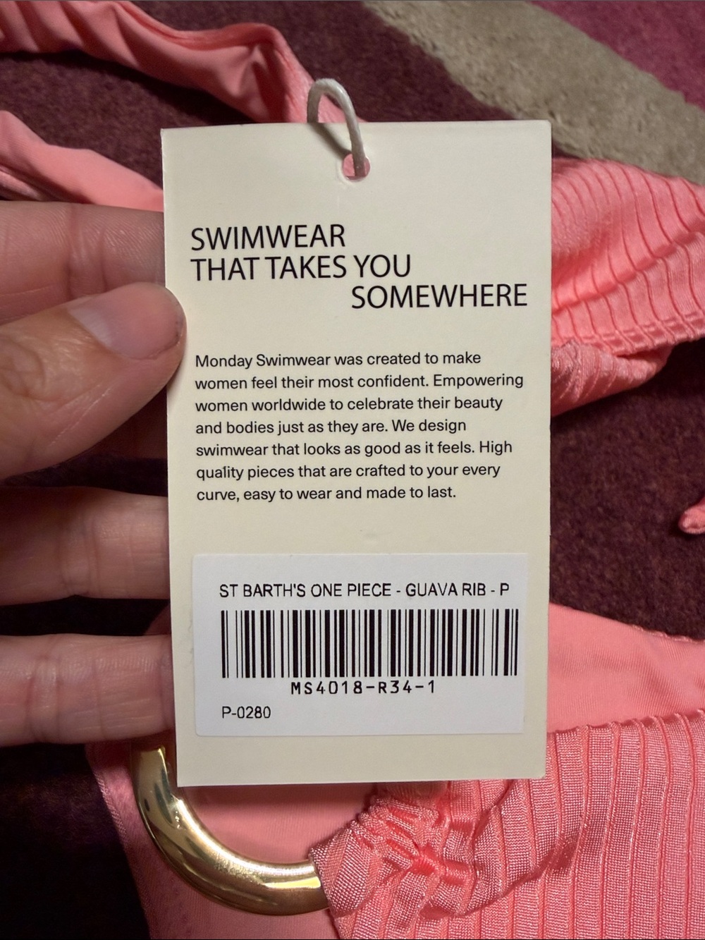 NWT Monday Swimwear St Barth’s One Piece Size P - Picture 3 of 8